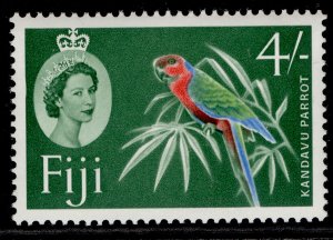 FIJI QEII SG321, 4s red, yellow-green, blue & green, NH MINT.