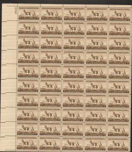 US #1078 Mint Sheet Pronghorn Antelope 