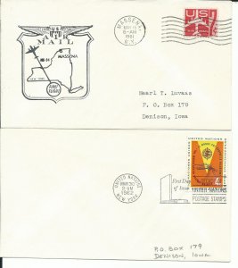 3 1961 United States First Day Covers, Plus Two Other Covers