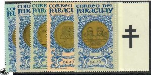 Paraguay; Scott 858-862; 1965; Unused; NH