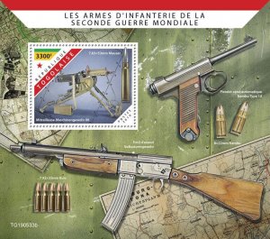 WW2 WWII Military Stamps Togo 2019 MNH Infantry Weapons Guns 1v S/S