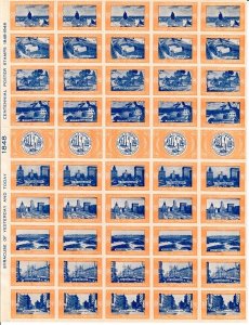 Syracuse, NY Centennial - Sheet of 50 MNH Seals / Poster Stamps