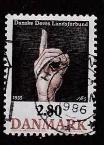 Denmark # 786, Danish Association for the Deaf 50th Anniversary, Used, 1/2 Cat.