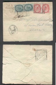 Canada-cover #2798 - 1c(2)+3c(2) Numerals reg'd-Selkirk Manitoba squa