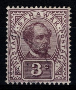 Sarawak 1899 Sir Charles Brooke Def. Inscr. POSTAGE twice, 3c [Used]