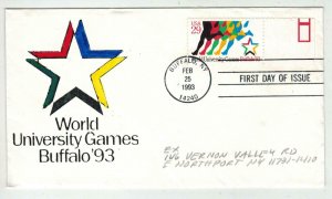 1993 WORLD UNIVERSITY GAMES BUFFALO NY Handpainted