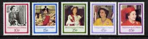 TRISTAN DA CUNHA - 1986 - QEII, 60th Birthday - Perf 5v Set - Mint Never Hinged