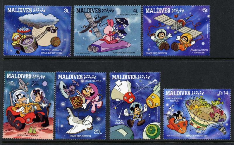 Maldives 1273-9 MNH Disney, Space