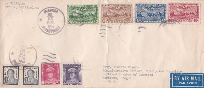 Philippines # 522-524, C67, Freedom From Hunger on Cover