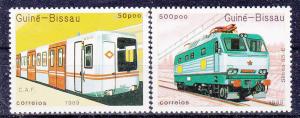 GUINEA 795,799 MNH 1989 Rairoad Engines CV $2.50