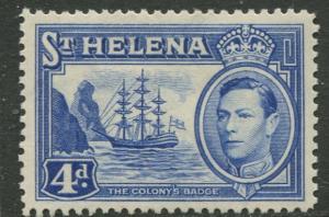 St.Helena - Scott 122B - KGVI Definitive -1938 - MVLH - Single 4p Stamp