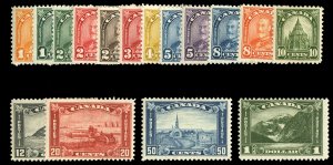 Canada #162-177 Cat$690, 1930-31 George V, 1c-$1, set of 16, $1 never hinged,...