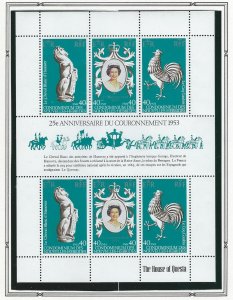 French New Hebrides QEII 25th Coronation anniv. souvenir sheet mnh SC 278