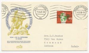 Germany Scott #751 on First Day Cover September 1, 1956 Hamburg