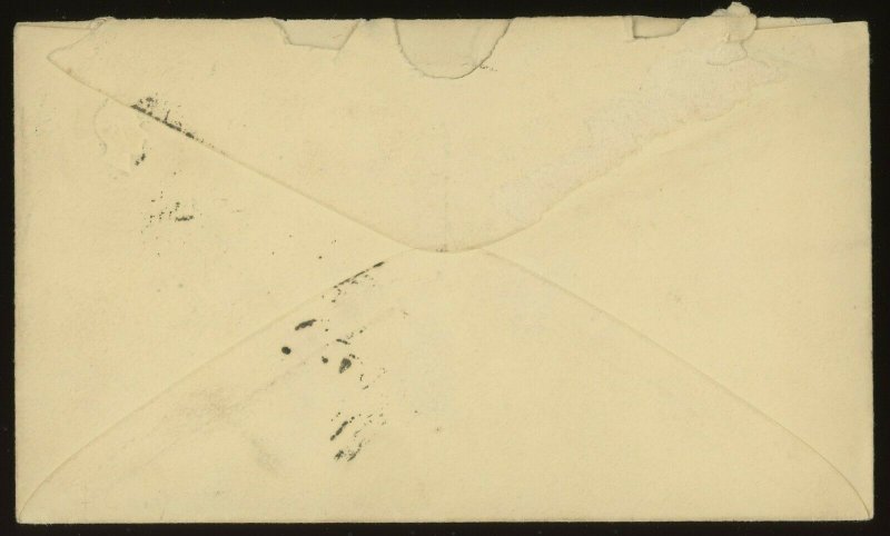 Ecuador 1893, 5c on 10c. Stationery Envelope Cover