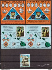 Paraguay 1973 4 Souvenir Sheets (2) Muestra Specimen MNH+ stamp Mint J.Cook 1524