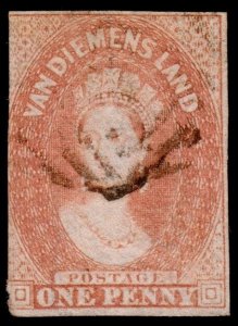 Tasmania Scott 11a (1865) Used H F, CV $57.50 C