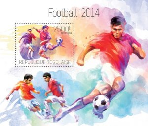 TOGO - 2014 - Football 2014 - Perf Souv Sheet - Mint Never Hinged