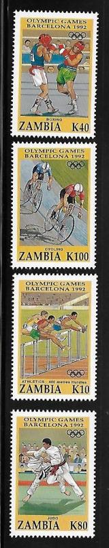 Zambia 1992 Summer Olympics Games Barcelona MNH A574