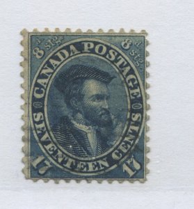 Canada 1859 Cartier 17 cents  used