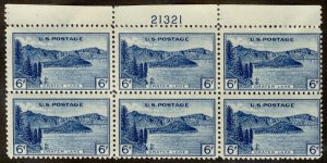 US #745 PLATE BLOCK, XF-SUPERB mint hinged, TOP,  wonderfully fresh and well ...