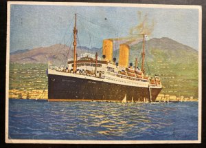 1933 Bremen Germany Picture Postcard cover to Dresden SS Sierra Cordoba