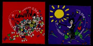 France 3753-4 MNH Valentine, Hearts 