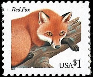 U.S. Scott # 3036  1998 $1 multi Litho;  Red Fox  mint-nh- vf