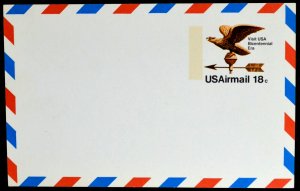 1974 US Sc. #UXC15 air postal card 18 cent mint, clean card, excellent condition