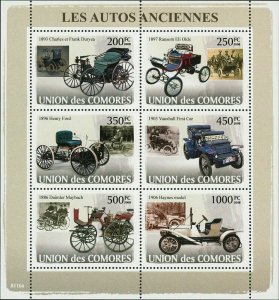 First Cars Stamp Charles and Frank Duryea Henry Ford Haynes S/S MNH #1825-1830