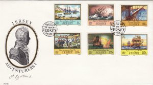 Jersey 1983, Adventurers, Set of 6, on FDC