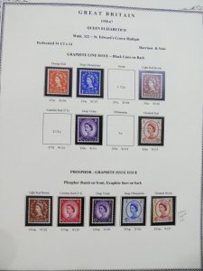 EDW1949SELL : GREAT BRITAIN Mint & Used collection on album pages. 