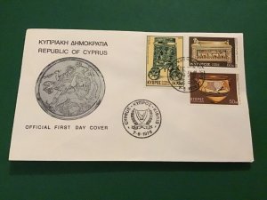 Cyprus First Day Cover 12th Cent B.C. Bronze Stand 1976 Stamp Cover R43145