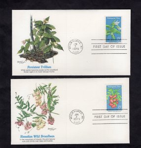 1783-1786 Endangered Flora, FDC set/4 Fleetwood