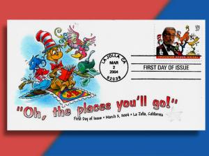 The Cat in the Hat Takes a Magical Carpet Ride on FPMG Dr. Seuss FDC