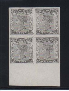 Prince Edward Island #9d XF Mint Imperforate Block