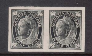 Canada #66 XF Mint Imperf Pair 