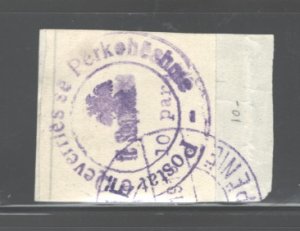 ALBANIA 1913  #21, NO GUM AS ISSUED, (C.T.O. or USED??), MH