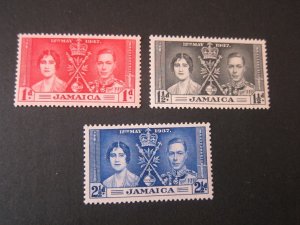 Jamaica 1937 Sc 113-5 set MH