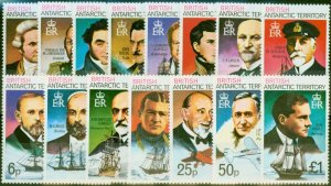 British Antarctic Territory 1973 Explorers Set of 15 SG44-58 V.F MNH 