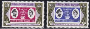 Turks & Caicos Islands # 315-316, Queen Elizabeth Visit Anniv. NH, 1/2 Cat.