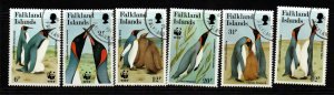 FALKLAND ISLANDS SG633/8 1991 KING PENGUINS USED