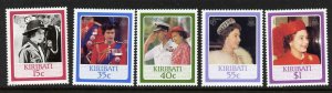 Kiribati 470-4 estampillada sin montar o nunca montada Reina Elizabeth 60th Cumpleaños 