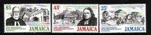 Jamaica-Sc#710-12- id9-unused NH set-Churches-1989-