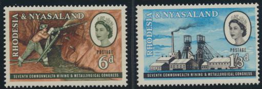 Rhodesia & Nyasaland SG 38/39 Sc# 178/79  MNH see details Mining Congress