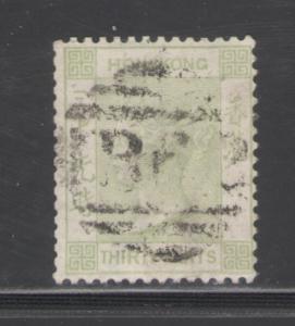 Hong Kong 1891 Queen Victoria 30c Scott # 47a Used