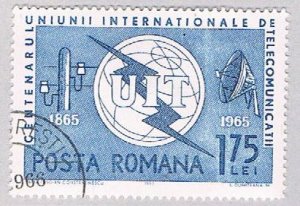 Romania 1744 Used ITU Emblem 1 1965 (BP54413)
