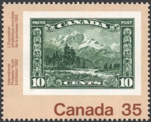 Canada SC#912 35¢ Mt. Hurd, 10¢ Stamp 1928 (1982) MNH