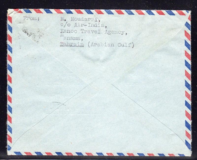 Bahrain Air Mail to Canada 1964 a786