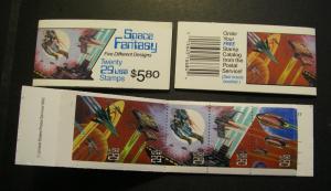 BK207, Scott 2745a, 29c Space Fantasy, #2222, MNH Complete Booklet